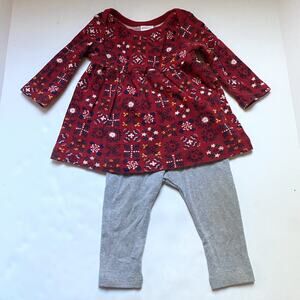 Hanna Andersson Red Dress & Pants Outfit Bundle